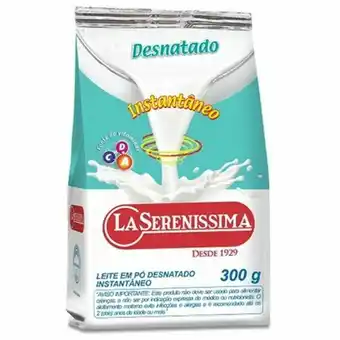 Supermercados Paraná Leite em pó desnatado la sereníssima embalagem 300g oferta