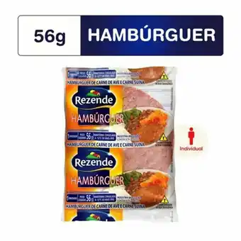 Supermercados Paraná Hambúrguer misto rezende 56g oferta