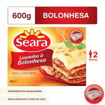Supermercados Paraná Lasanha seara bolonhesa 600g oferta