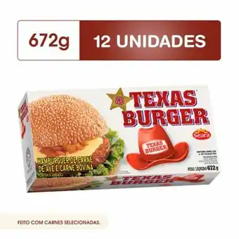 Supermercados Paraná Hambúrguer seara texas burguer embalagem 672g oferta