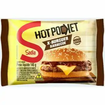Sanduíche sadia hot pocket x-burguer barbecue 145g