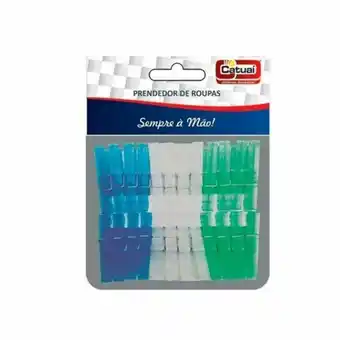Prendedor de roupa de plástico 8cm catuai 24 unidades