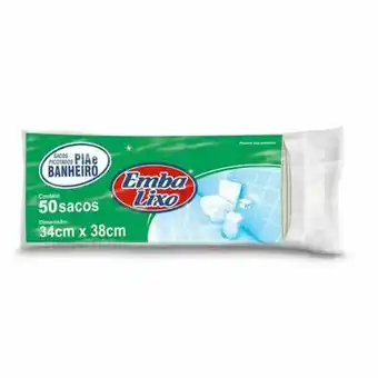 Saco de lixo embalixo para banheiro embalagem 50 un