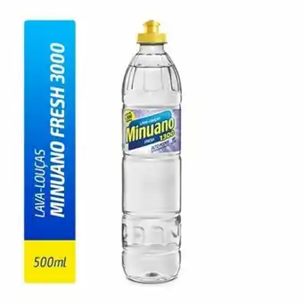 Detergente líquido lava louças minuano 1300 fresh 500ml