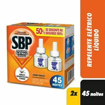 Inseticida elétrico sbp líquido 45 noites oferta refil 70ml