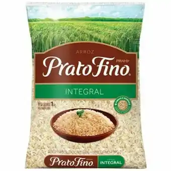 X Supermercados Arroz integral prato fino pacote 1kg oferta