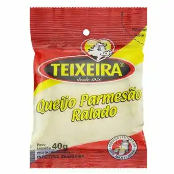Queijo parmesão teixeira ralado fino pacote 40g