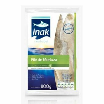 Filé de merluza inak sem pele congelado 800g
