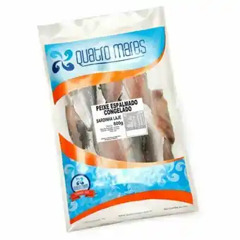 Sardinha laje eviscerada quatro mares congelado embalagem 800g