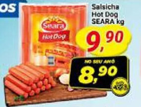 Amarelinha supermercados Salsicha Hot Dog SEARA kg oferta