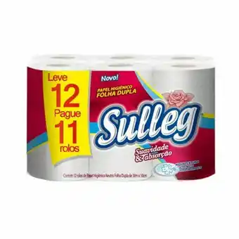 X Supermercados Papel higiênico sulleg folha dupla neutro 30m pacote leve 12 pague 11 oferta