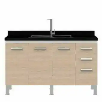 Gabinete para cozinha alfa branco/berlin 144cm