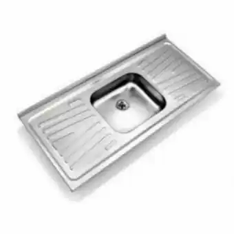 Obramax Pia aço inox 430 com cuba central 120x52cm oferta