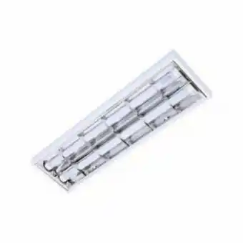 Obramax Luminária de sobrepor em alumínio 2x9/10w t8 com aletas e refletor oferta