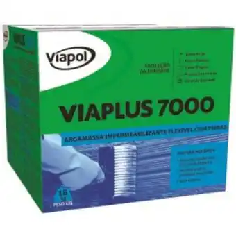 Obramax Argamassa impermeabilizante viaplus 7000 fibras 18kg oferta