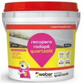 Obramax Impermeabilizante recupera rodapé branco quartzolit 12kg oferta
