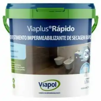 Impermeabilizante viaplus rápido 2h galão 3,75kg