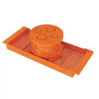Caixa de luz octogonal com suporte para lajota 250mm amanco