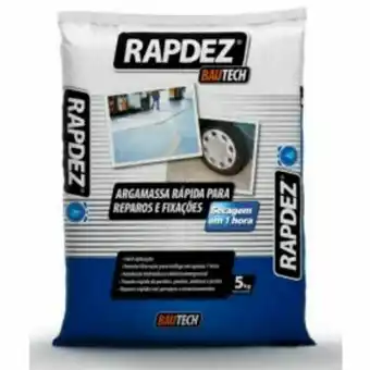 Argamassa para reparo e fixações rapdez 5kg