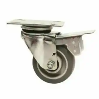 Rodízio fortiprene base giratória e freio 4" 90kg