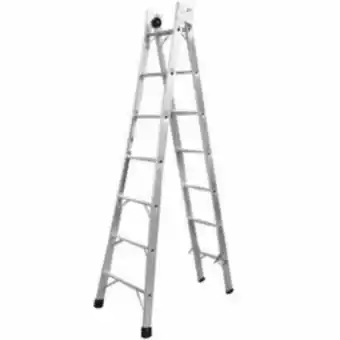 Obramax Escada doméstica 2x7 degraus alumínio reisam oferta