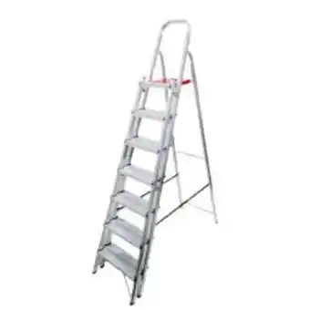 Obramax Escada uso geral dupla aluminio 7 degraus oferta