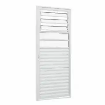 Porta basculante alumínio branco com bascula móvel direito 215x87cm