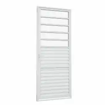 Obramax Porta travessa alumínio branco divisão horizontal direito 215x87cm oferta