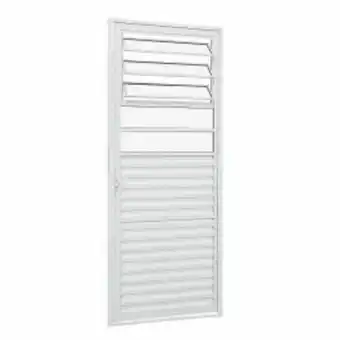 Obramax Porta basculante alumínio branco com bascula móvel esquerdo 215x87cm oferta