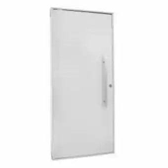 Obramax Porta pivotante lambril alumínio branco com puxador esquerdo 220x100cm oferta