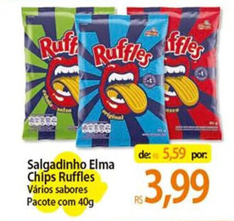 Atacadão Salgadinho Elma Chips Ruffles Vários sabores Pacote com 40g oferta
