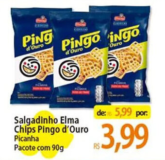 Salgadinho Elma Chips Pingo d'Ouro Picanha Pacote com 90g