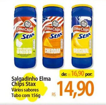 Atacadão Salgadinho Elma Chips Stax Vários sabores Tubo com 156g oferta