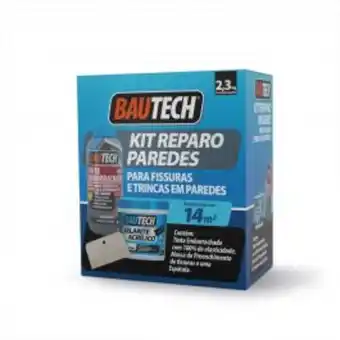 Kit reparo paredes e trincas 2,3kg bautech