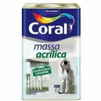 Obramax Massa acrílica branca 25kg. oferta