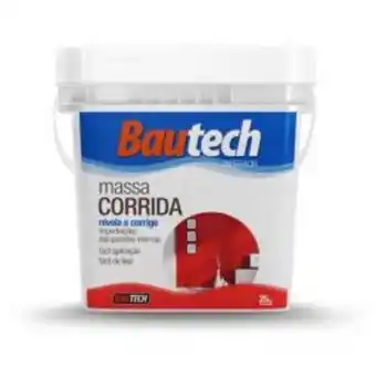 Obramax Massa corrida pva 25kg branco bautech oferta