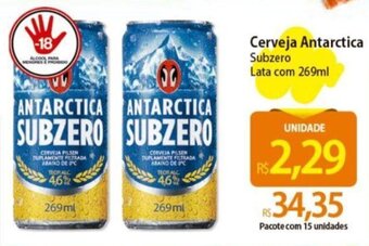Atacadão Cerveja Antarctica Subzero Lata com 269ml oferta