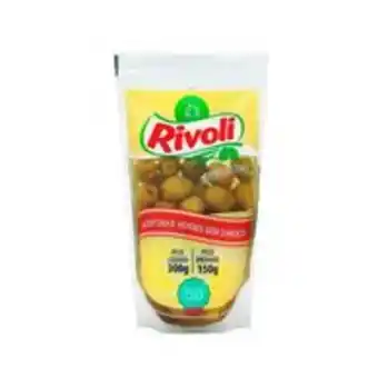 Azeitona rivoli verde sem caroço sachê 150g