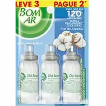 Bom ar 12ml click spray flor algodao refil lv3 pg2