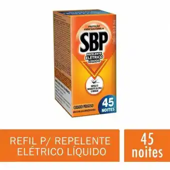 Inseticida elétrico sbp 45 noites refil 35ml