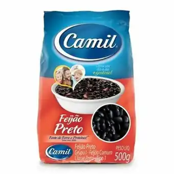 Feijão preto camil tipo 1 pacote 500g