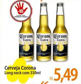 Atacadão Cerveja Corona Long neck com 330ml oferta