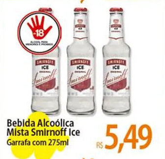 Atacadão Bebida Alcoólica Mista Smirnoff Ice Garrafa com 275ml oferta