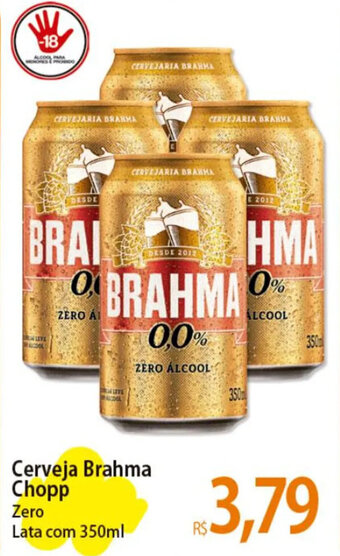 Atacadão Cerveja Brahma Chopp Zero Lata com 350ml oferta