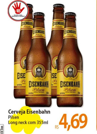 Atacadão Cerveja Eisenbahn Pilsen Long neck com 355ml oferta
