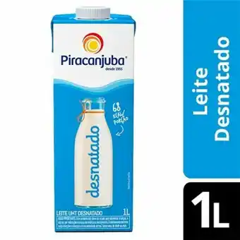 Supermercado Precito Leite desnatado piracanjuba com tampa embalagem 1l oferta