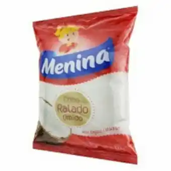Coco ralado menina úmido e adoçado pacote 100g
