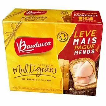 Torrada bauducco multigrãos oferta embalagem 284g