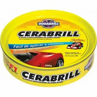 Cera automotiva rodabrill lata 200g