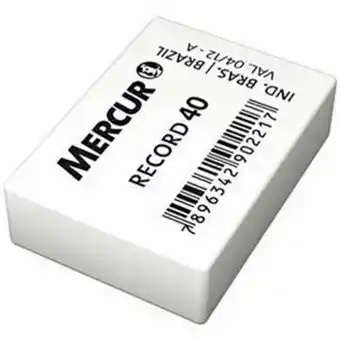 Borracha mercur branca número 40 embalagem 1 un